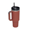 40oz Insulated Tumbler with Handle & Straw – Stainless Steel Travel Mu |Temperature Control, Durability, Convenience, Style