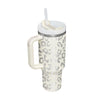 40oz Insulated Tumbler with Handle & Straw – Stainless Steel Travel Mu |Temperature Control, Durability, Convenience, Style
