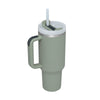 40oz insulated travel tumbler with lid, handle, and straw – stainless steel mug