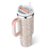 40oz Insulated Tumbler with Handle & Straw – Stainless Steel Travel Mu |Temperature Control, Durability, Convenience, Style