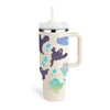 40oz Insulated Tumbler with Handle & Straw – Stainless Steel Travel Mu |Temperature Control, Durability, Convenience, Style