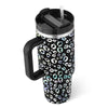 40oz Insulated Tumbler with Handle & Straw – Stainless Steel Travel Mu |Temperature Control, Durability, Convenience, Style