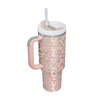 40oz Insulated Tumbler with Handle & Straw – Stainless Steel Travel Mu |Temperature Control, Durability, Convenience, Style